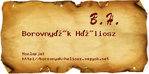 Borovnyák Héliosz névjegykártya